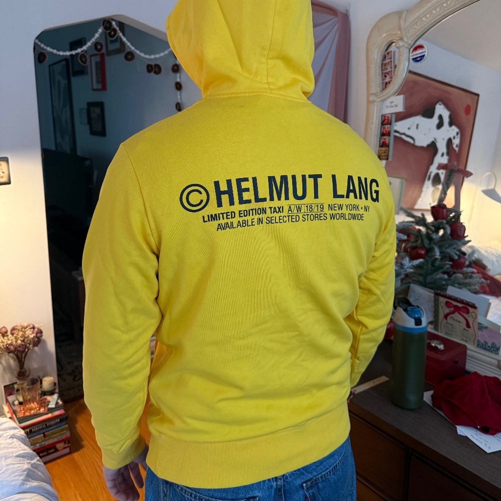 Helmut Lang Yellow Taxi Hoodie - Size L